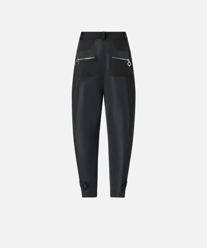 Women Trousers Pinko Technical Fabric PPants Trousers With Zip Limo Black Women Trousers Pinko Technical Fabric PPants Trousers With Zip Limo Black