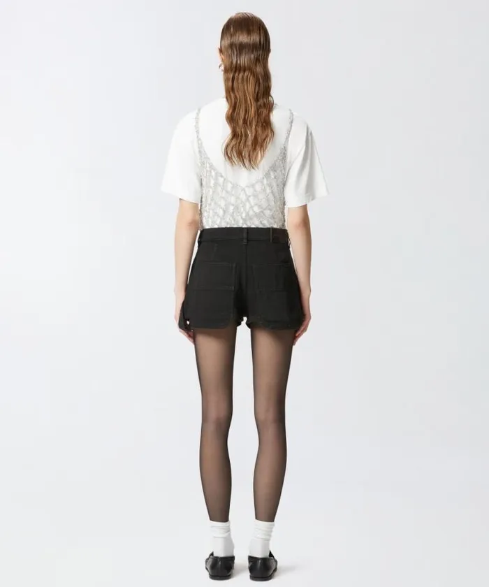 Women Trousers Pinko Workwearstyle Shorts In Cotton Bull Limo Black Women Trousers Pinko Workwearstyle Shorts In Cotton Bull Limo Black