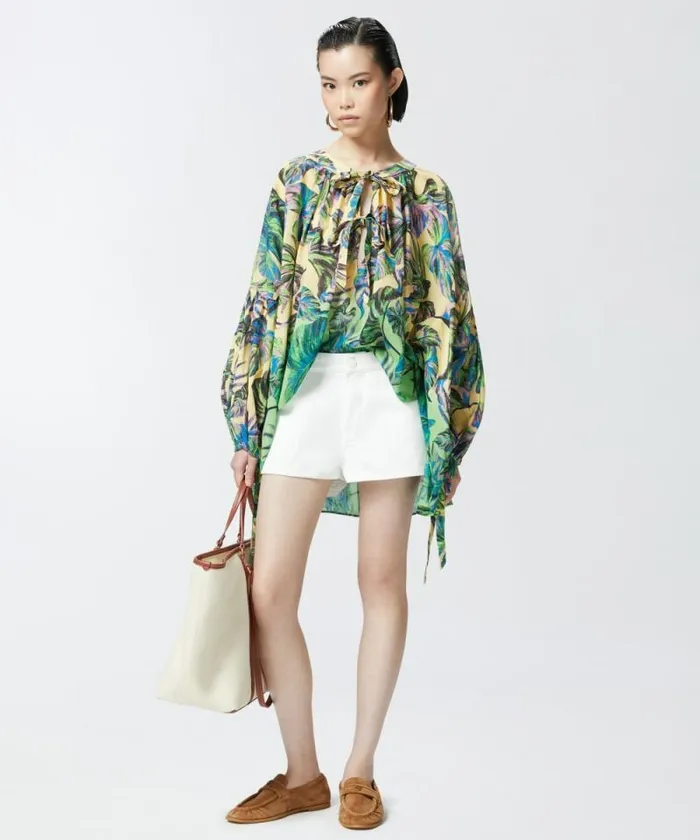 Women Trousers Pinko Workwearstyle Shorts In Cotton Bull White White