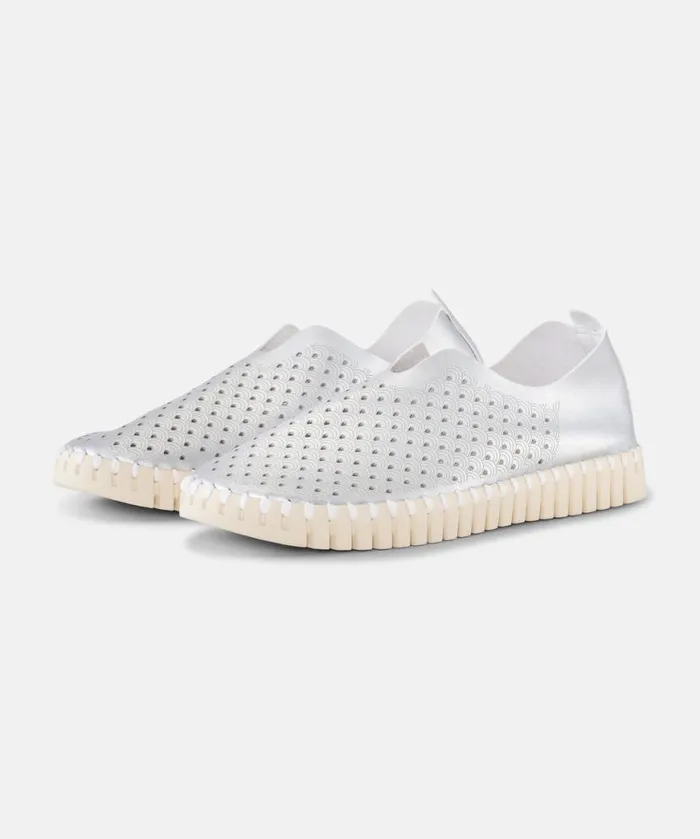 Women Tulip Flats Ilse Jacobsen Flats 8211 Silver