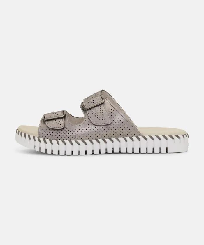 Women Tulip Flats Ilse Jacobsen Sandals 8211 Gun Metal Women Tulip Flats Ilse Jacobsen Sandals 8211 Gun Metal