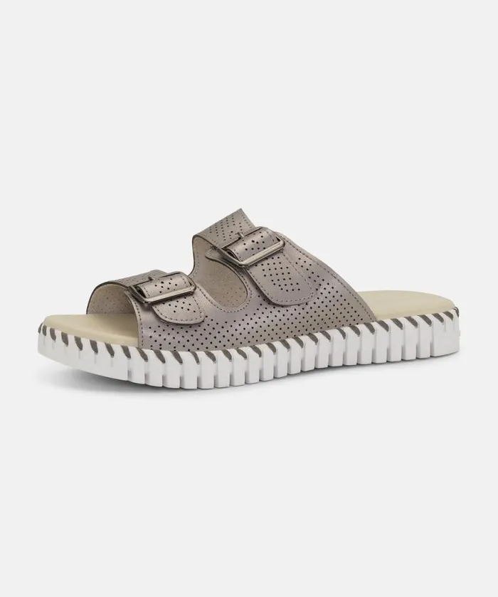 Women Tulip Flats Ilse Jacobsen Sandals 8211 Gun Metal Women Tulip Flats Ilse Jacobsen Sandals 8211 Gun Metal