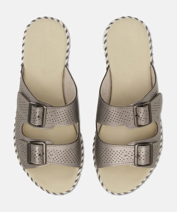 Women Tulip Flats Ilse Jacobsen Sandals 8211 Gun Metal Women Tulip Flats Ilse Jacobsen Sandals 8211 Gun Metal