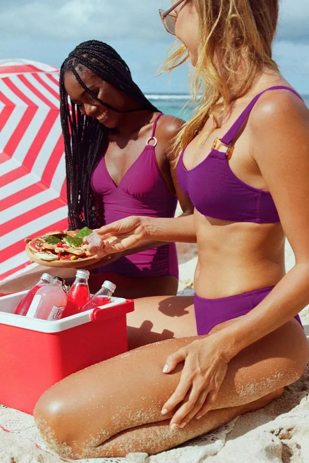 Women Tummy Control Swimsuits Cupshe Elliot Oring Crisscross Back One Piece Swimsuit Red Violet