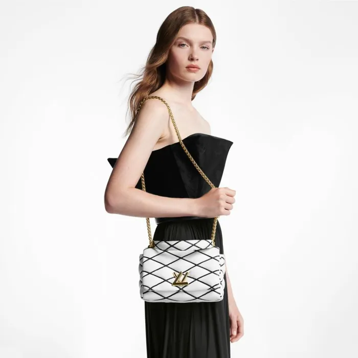 Women Twist Bag Louis Vuitton Louis Vuitton M22890 GO14 MM WhiteBlack 8211 Louis Vuitton Handbag Store