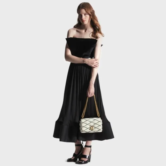 Women Twist Bag Louis Vuitton Louis Vuitton M22890 GO14 MM WhiteBlack 8211 Louis Vuitton Handbag Store