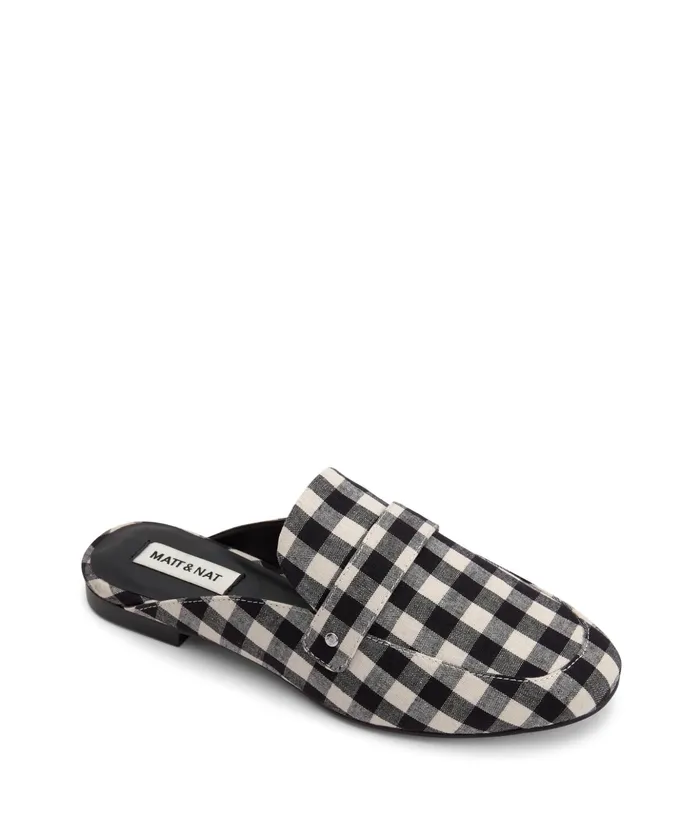 Women Victoria Vegan Mule Shoes Print Matt and Nat Flats