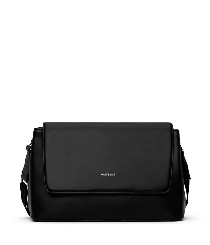 Women Vika Vegan Crossbody Bag 8211 Loom Black Matt and Nat Shoulder Bags