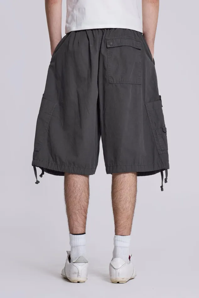 Women Vintage Grey Oversized Cargo Shorts Jaded London Shorts and Jorts