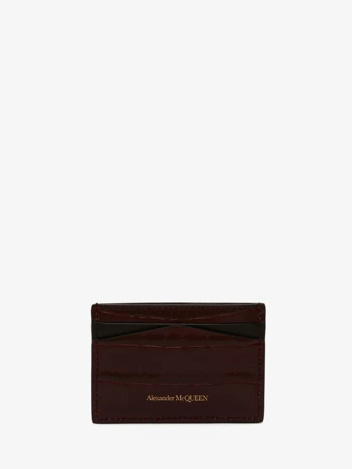 Women Wallets And Cardholders Alexander McQueen Skull Card Holder Burgundy