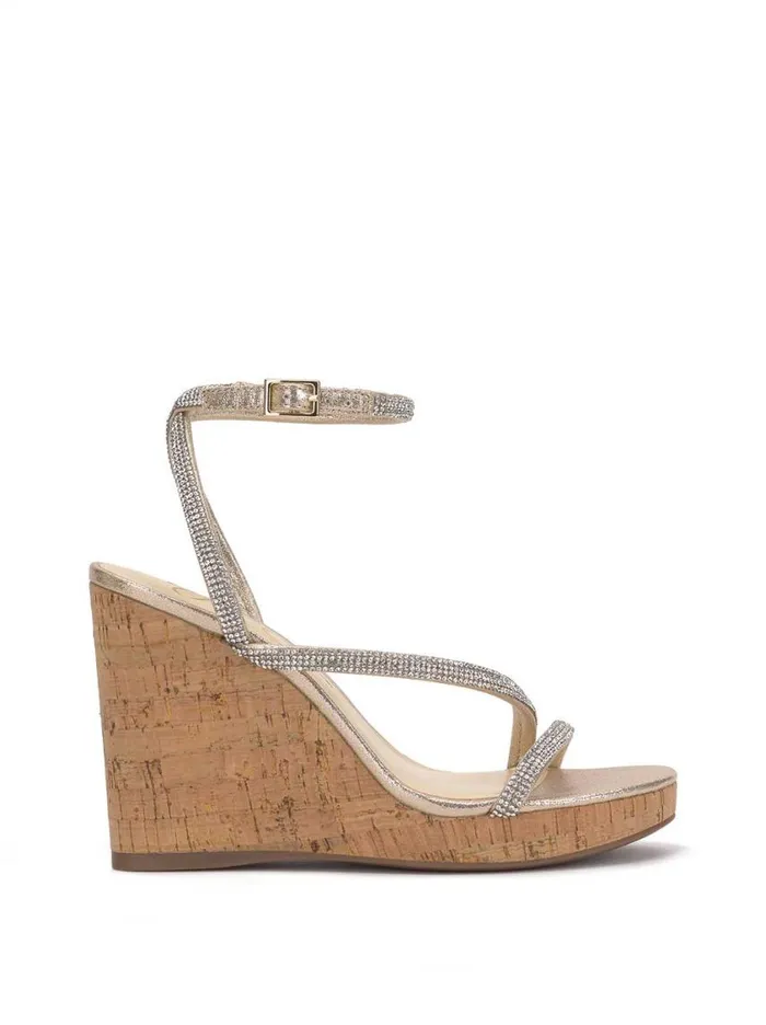 Women Wedges Jessica Simpson Tenley Embellished Wedge In Champagne