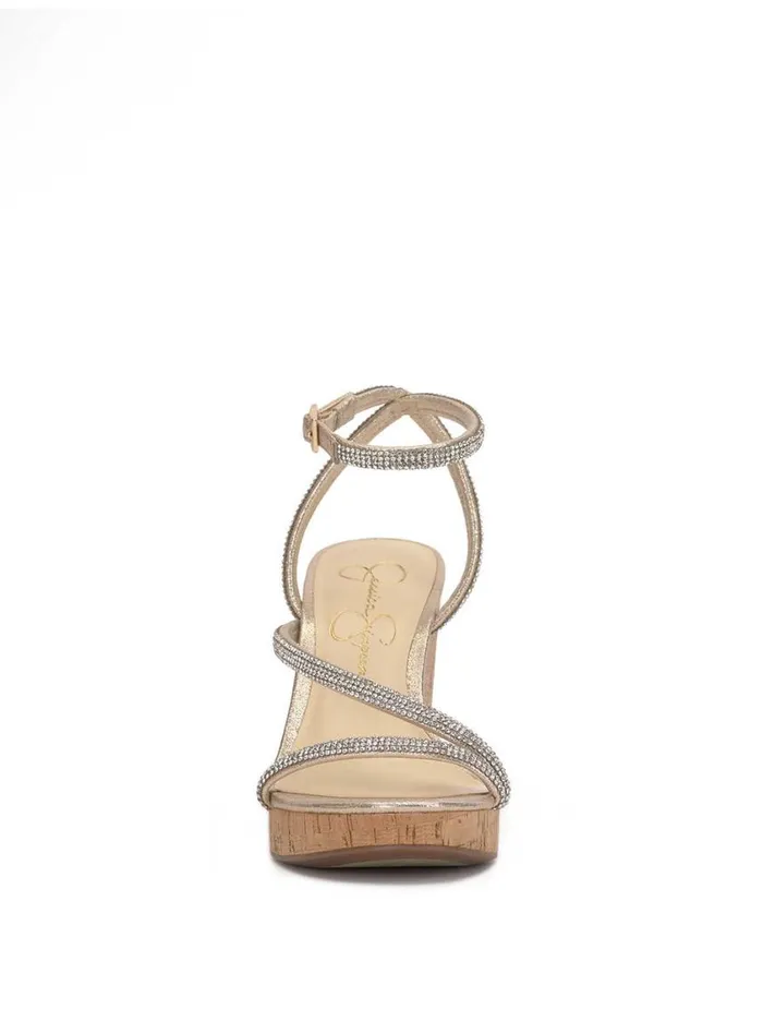 Women Wedges Jessica Simpson Tenley Embellished Wedge In Champagne