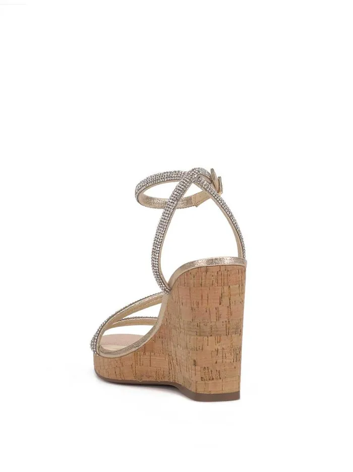 Women Wedges Jessica Simpson Tenley Embellished Wedge In Champagne