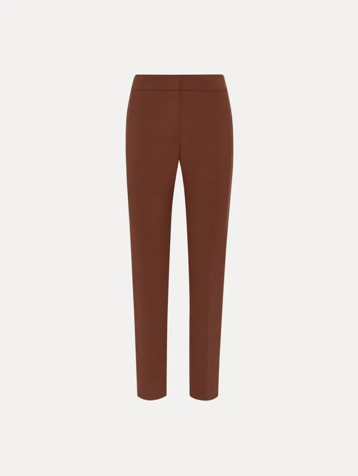 Women ZipFront Skinny Pant Cocoa Oscar De La Renta Pants and Skirts