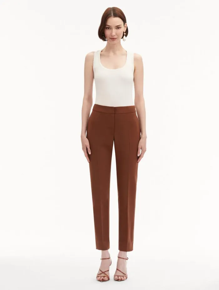 Women ZipFront Skinny Pant Cocoa Oscar De La Renta Pants and Skirts Women ZipFront Skinny Pant Cocoa Oscar De La Renta Pants and Skirts