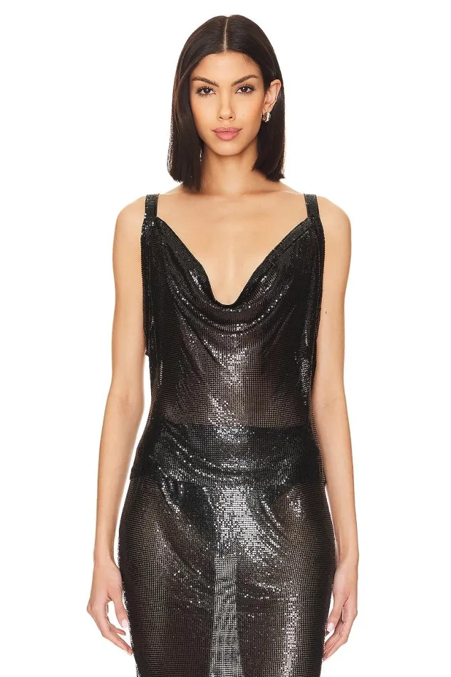 X Anja Dujakovi Oleema Top Disco Black Women Lovers and Friends Tops