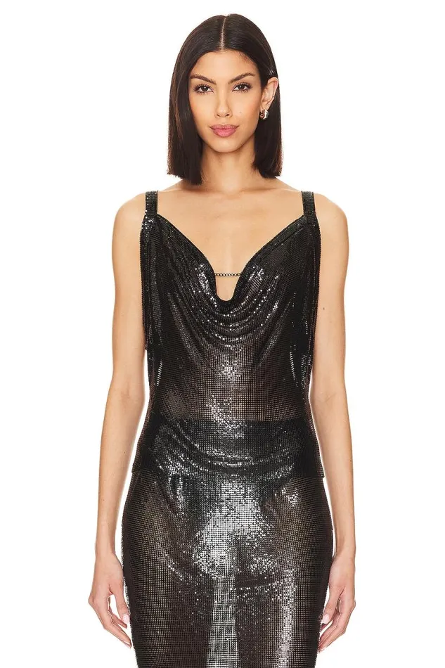 X Anja Dujakovi Oleema Top Disco Black Women Lovers and Friends Tops