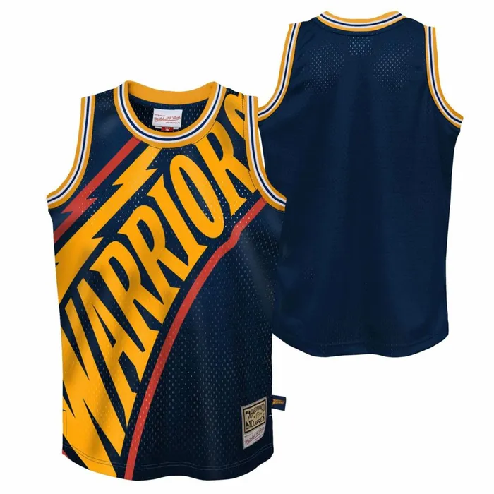 Youth Big Kids Mitchell and Ness Big Face Jersey Golden State Warriors Youth Big Kids Mitchell and Ness Big Face Jersey Golden State Warriors
