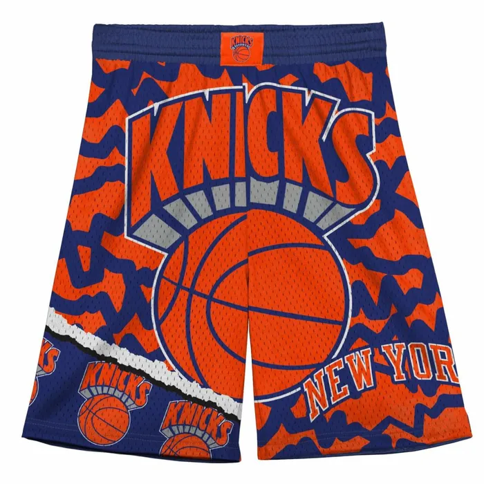 Youth Big Kids Mitchell and Ness Big Face Jumbotron Mesh Shorts New York Knicks Youth Big Kids Mitchell and Ness Big Face Jumbotron Mesh Shorts New York Knicks