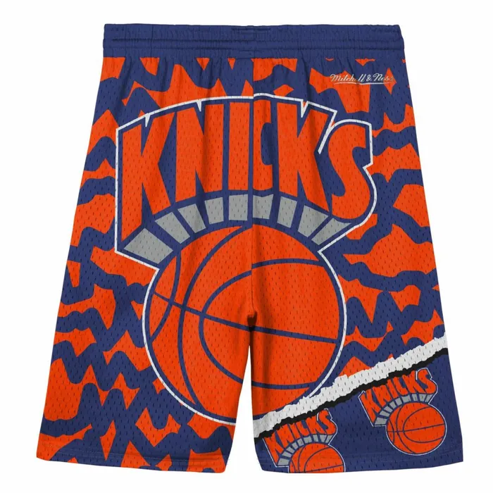 Youth Big Kids Mitchell and Ness Big Face Jumbotron Mesh Shorts New York Knicks Youth Big Kids Mitchell and Ness Big Face Jumbotron Mesh Shorts New York Knicks