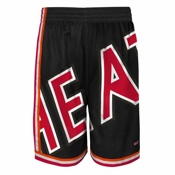 Youth Big Kids Mitchell and Ness Big Face Shorts Miami Heat