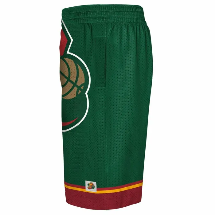 Youth Big Kids Mitchell and Ness Big Face Shorts Seattle SuperSonics Youth Big Kids Mitchell and Ness Big Face Shorts Seattle SuperSonics