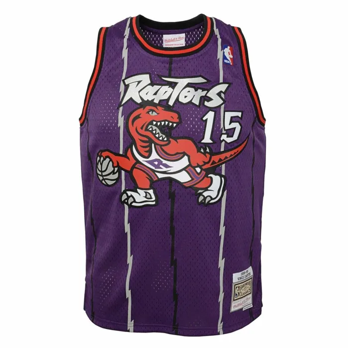 Youth Big Kids Mitchell and Ness Swingman Vince Carter Toronto Raptors Road 199899 Jersey
