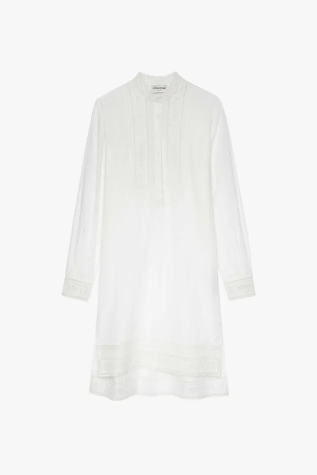 Zadig and Voltaire Dresses REDDA COTTON DRESS WHITE 8211 Women Zadig and Voltaire Dresses REDDA COTTON DRESS WHITE 8211 Women