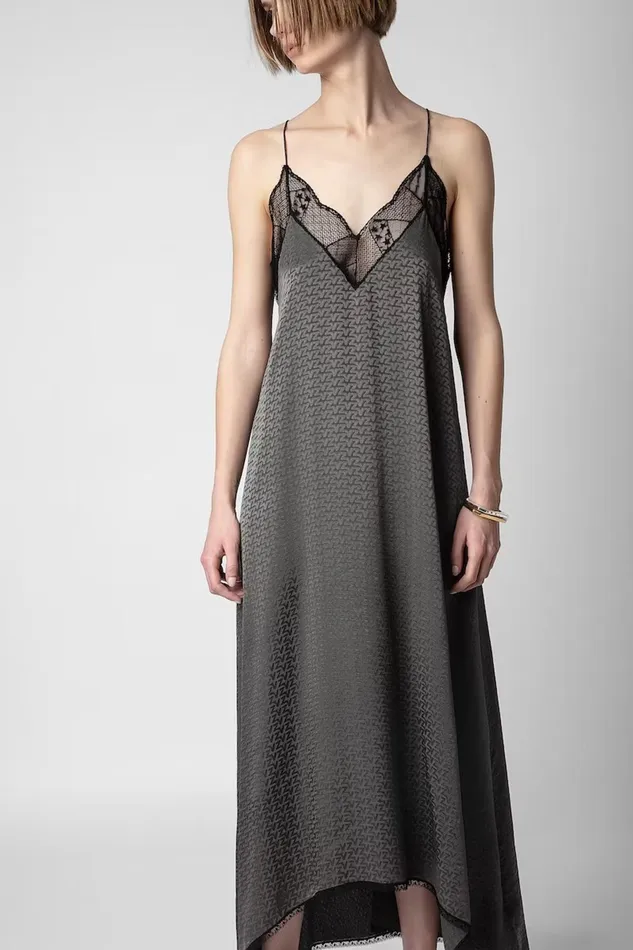 Zadig and Voltaire Dresses RISTY ZV3D DRESS GREY 8211 Women Zadig and Voltaire Dresses RISTY ZV3D DRESS GREY 8211 Women