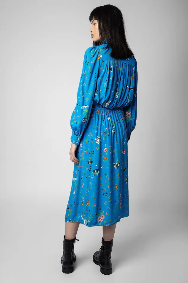 Zadig and Voltaire Dresses RUSELIA CREPE UMA AZUR 8211 Women Zadig and Voltaire Dresses RUSELIA CREPE UMA AZUR 8211 Women