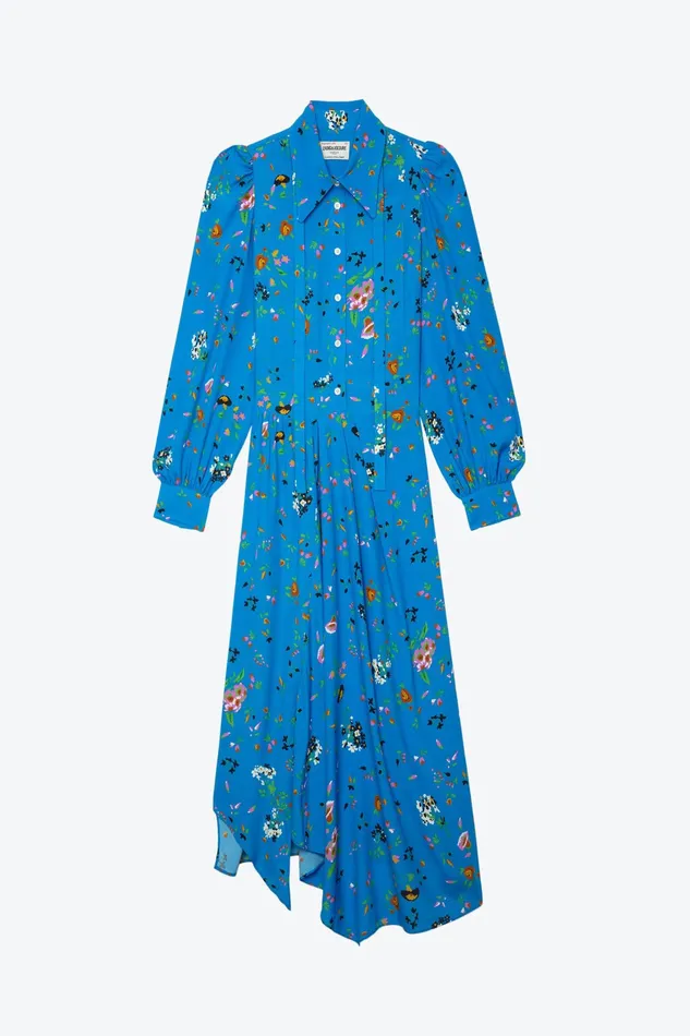 Zadig and Voltaire Dresses RUSELIA CREPE UMA AZUR 8211 Women Zadig and Voltaire Dresses RUSELIA CREPE UMA AZUR 8211 Women