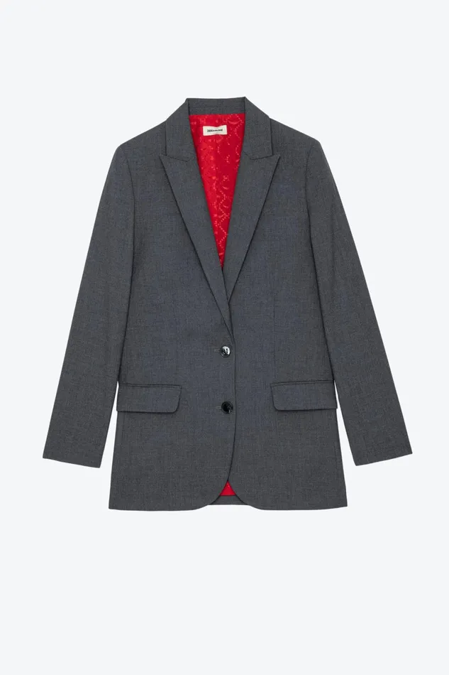 Zadig and Voltaire Jackets VIVA STRASS JKT GREY 8211 Women Zadig and Voltaire Jackets VIVA STRASS JKT GREY 8211 Women