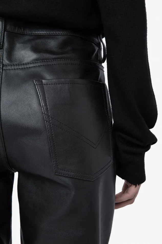 Zadig and Voltaire Pants DAVID LEATHER BLACK 8211 Women