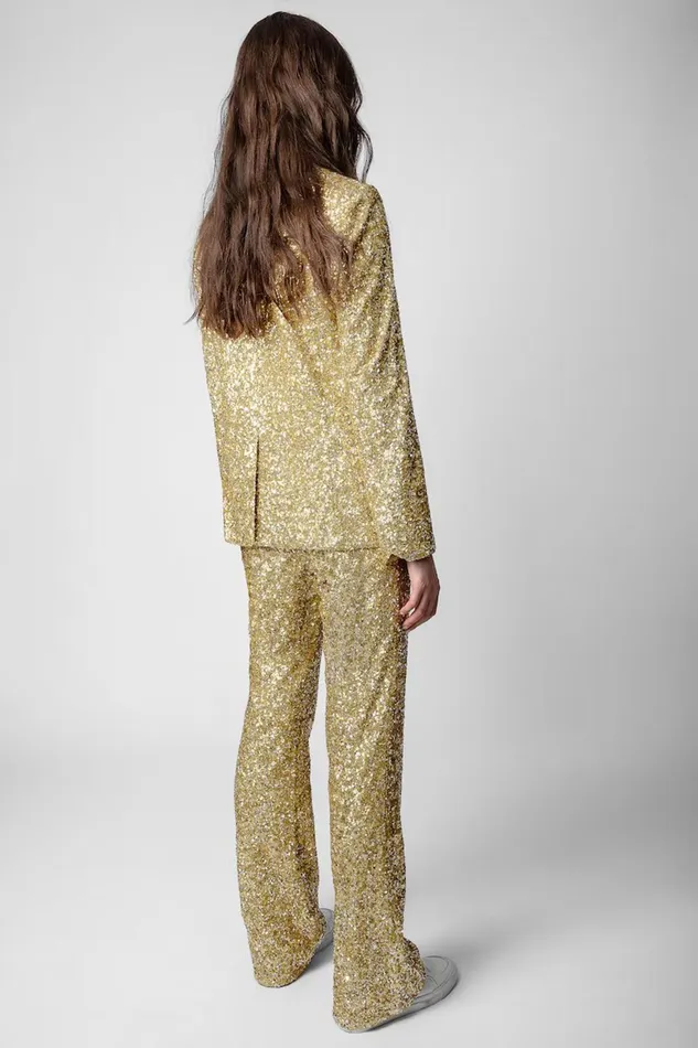 Zadig and Voltaire Pants PISTOL SEQUIN B BUTTERCUP 8211 Women Zadig and Voltaire Pants PISTOL SEQUIN B BUTTERCUP 8211 Women