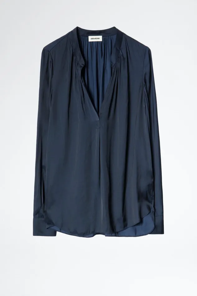 Zadig and Voltaire Shirts and Tops TINK SATIN TUNIC INK INK 8211 Women Zadig and Voltaire Shirts and Tops TINK SATIN TUNIC INK INK 8211 Women