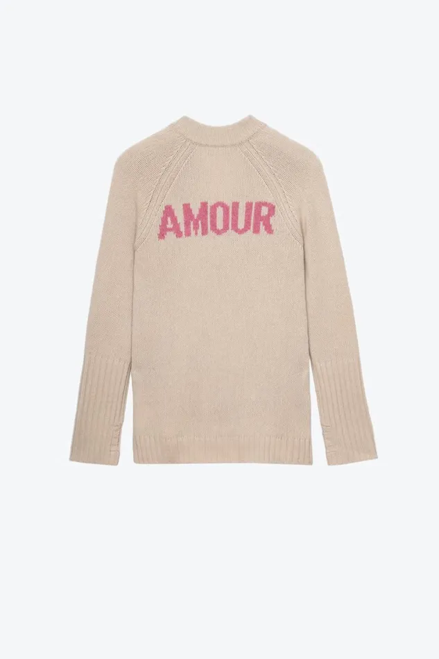 Zadig and Voltaire Sweaters and Knitwear VALMY AMOUR NATURAL 8211 Women Zadig and Voltaire Sweaters and Knitwear VALMY AMOUR NATURAL 8211 Women