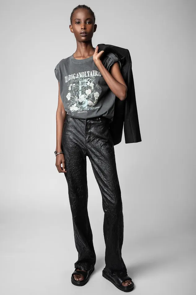 Zadig and Voltaire TShirts DONA GUITAR WASHED BLACK 8211 Women Zadig and Voltaire TShirts DONA GUITAR WASHED BLACK 8211 Women